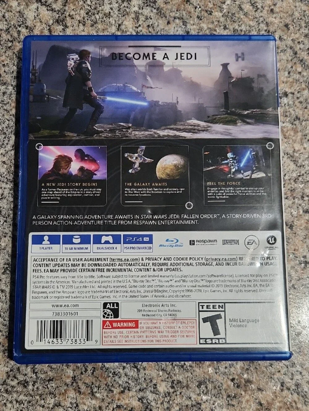 Star Wars Jedi: Fallen Order PS4 Game – ESRB Teen –‎ Complete Case & Disc